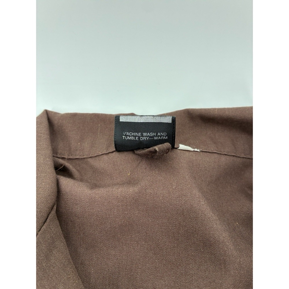 VNTG 70's Phillips 66 Mechanic Shop Coat Sears Work Brown Size Large Chore USA - Picture 5 of 8